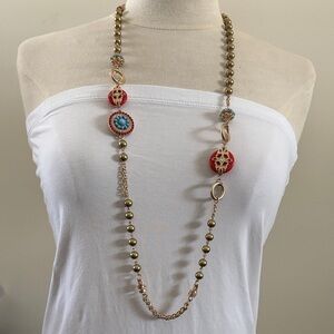 Gorgeous, gold and bead necklace